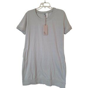 The Good Tee Organic Cotton Neutral Tee Shirt Dress L NEW Light Gray